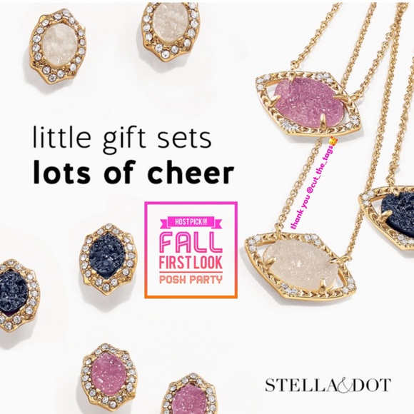 :: Stella & Dot Charlotte Pendant Set Neutral - Picture 1 of 10